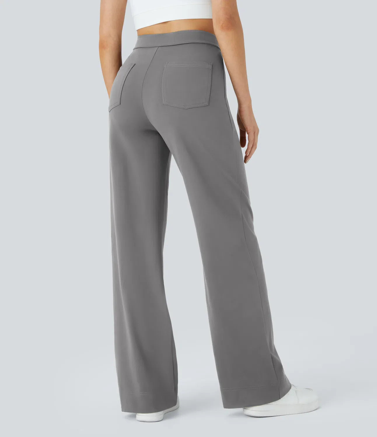 Pantalon de Taille Haute et Élastique Chic