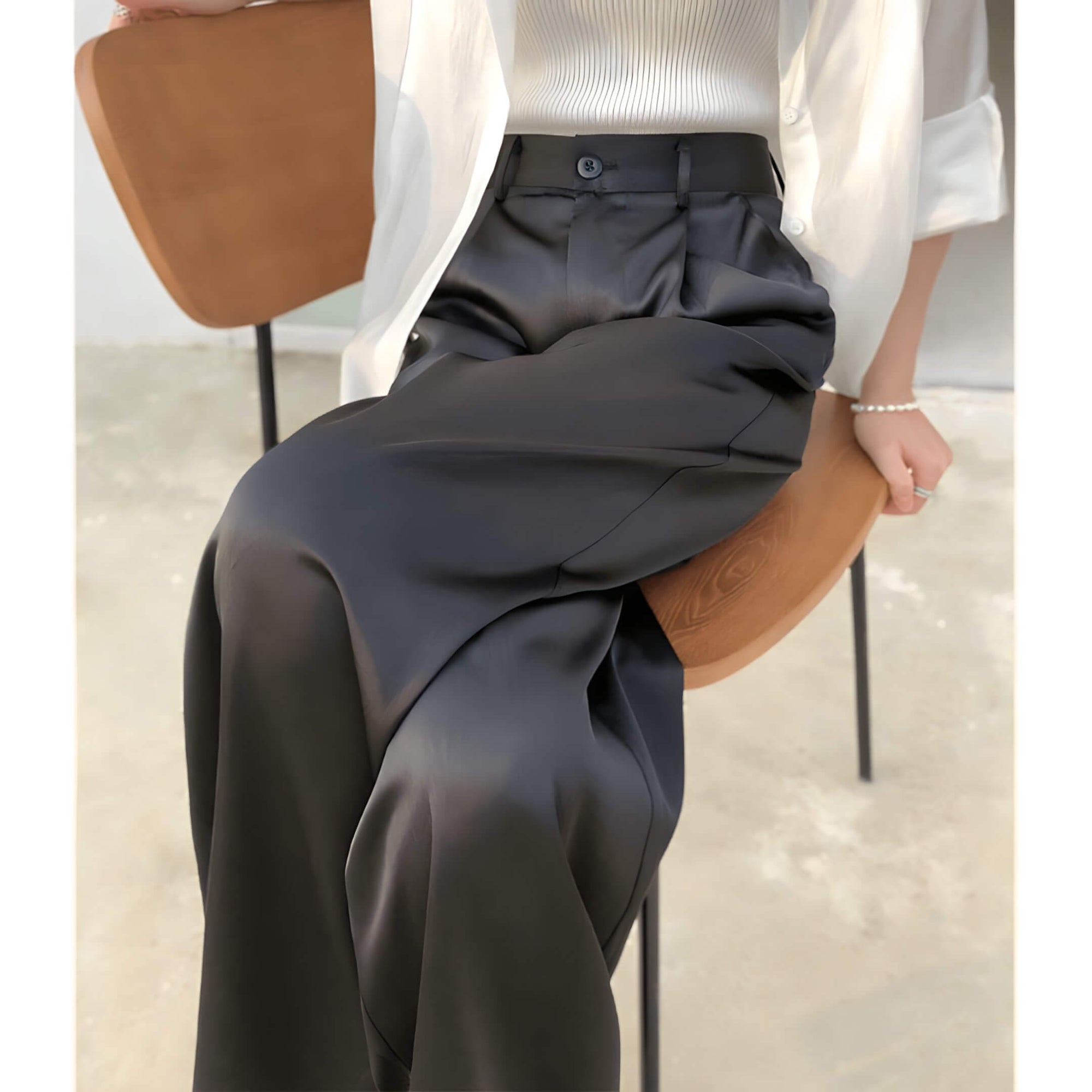 Pantalon Femme en Satin Lurneal