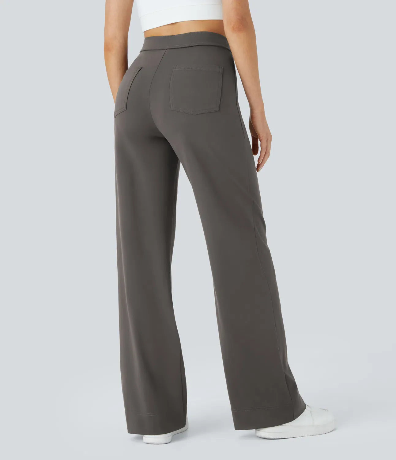 Pantalon de Taille Haute et Élastique Chic