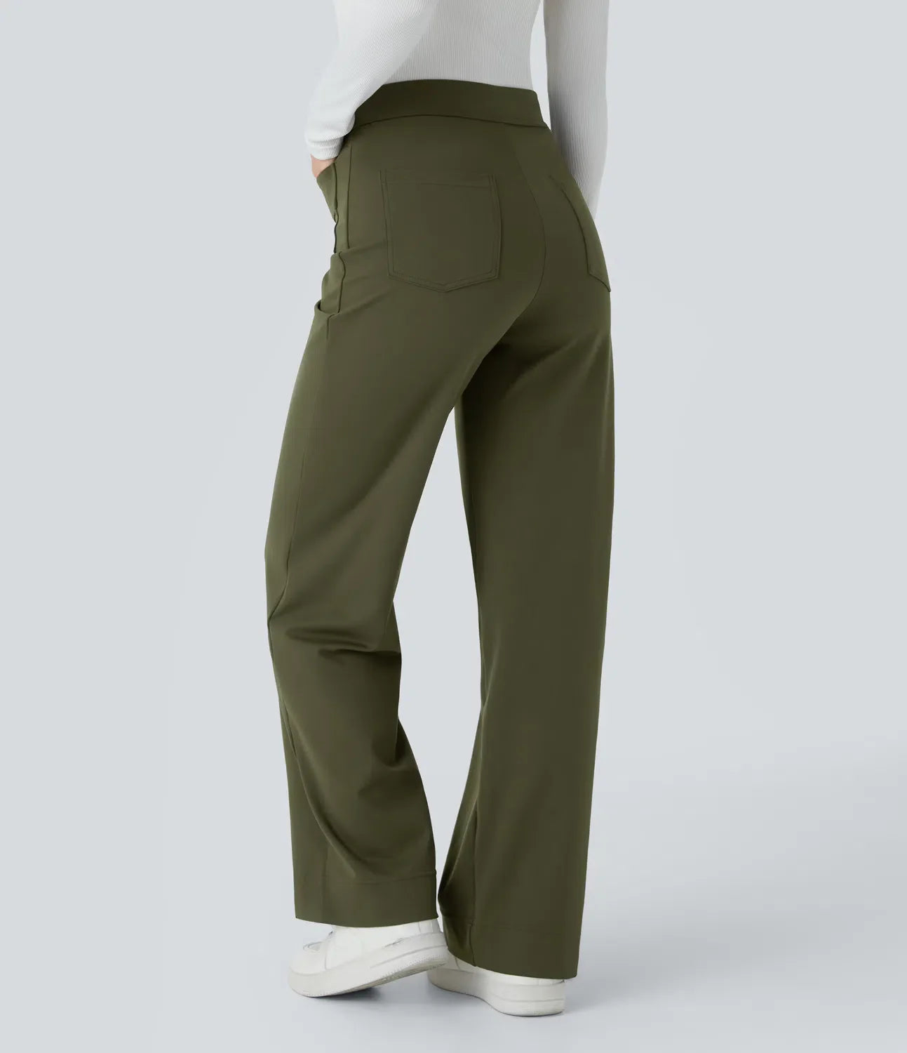 Pantalon de Taille Haute et Élastique Chic