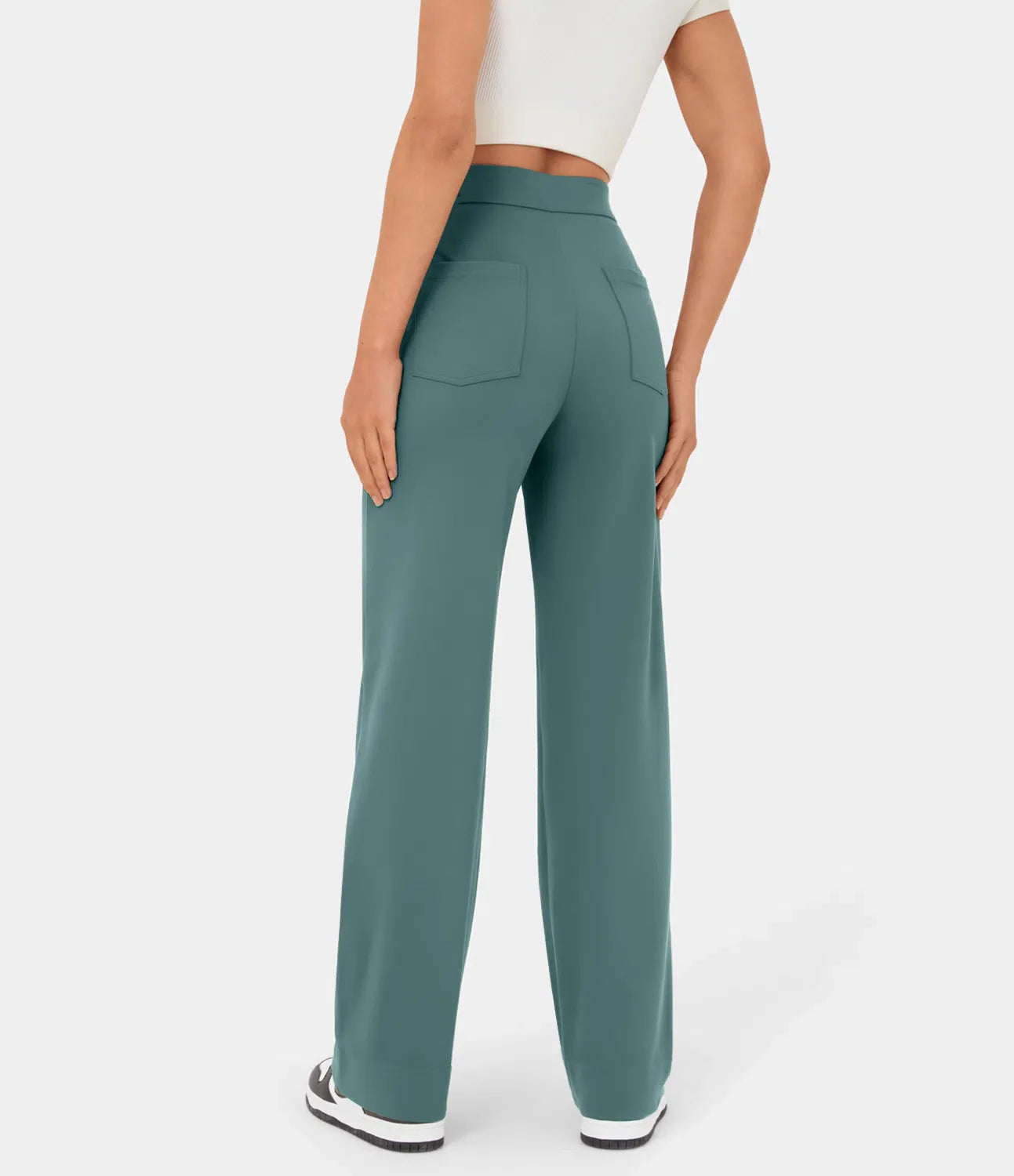 Pantalon de Taille Haute et Élastique Chic