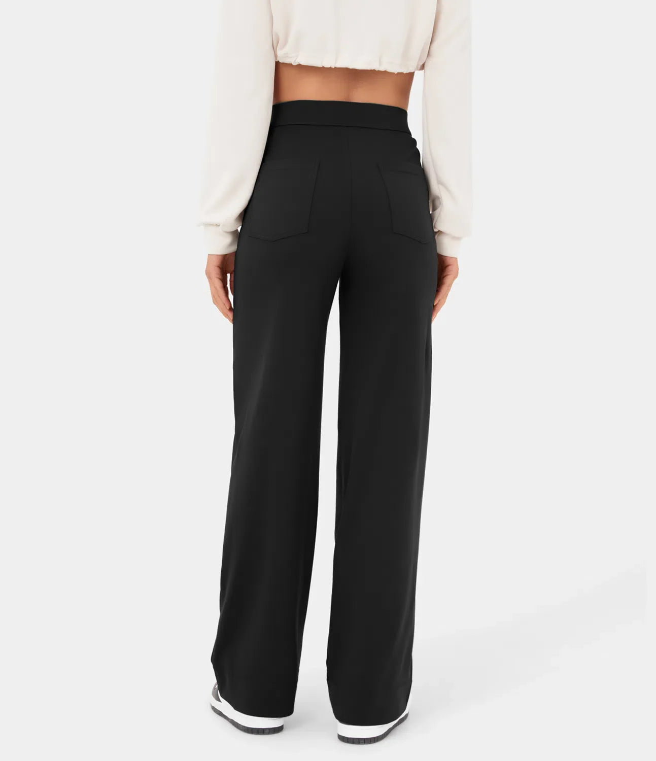Pantalon de Taille Haute et Élastique Chic