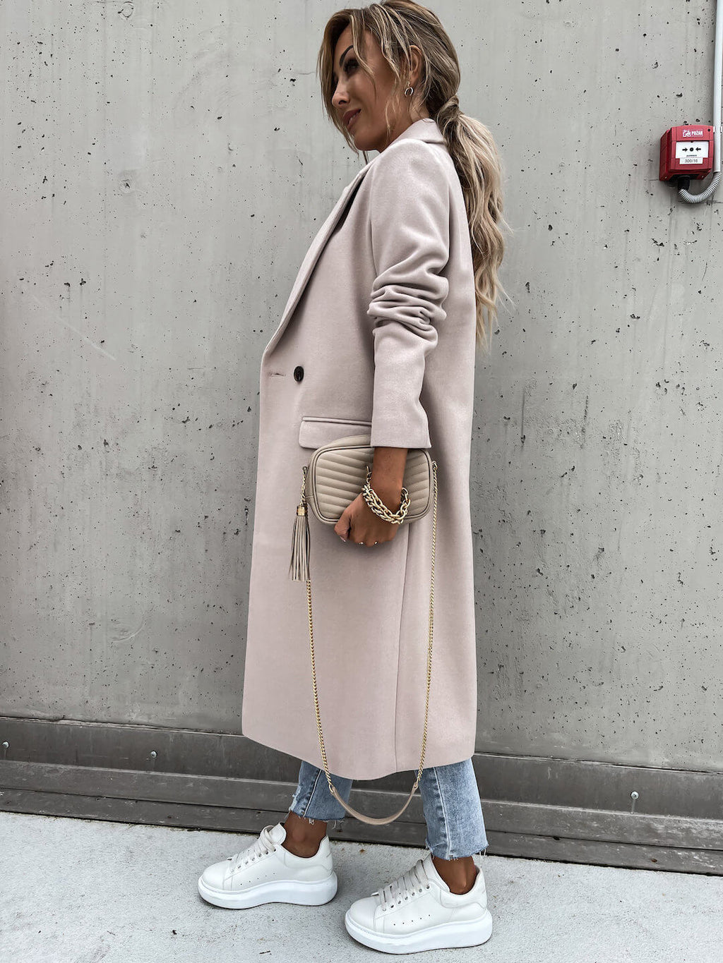 Manteau Long en Laine Foulée Léonie