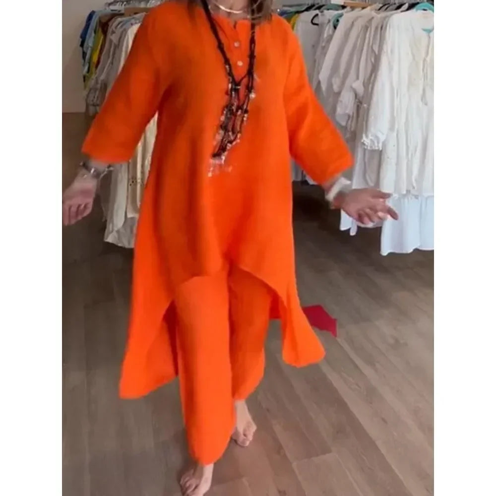 Ensemble Long en Lin pour Femme Elenia