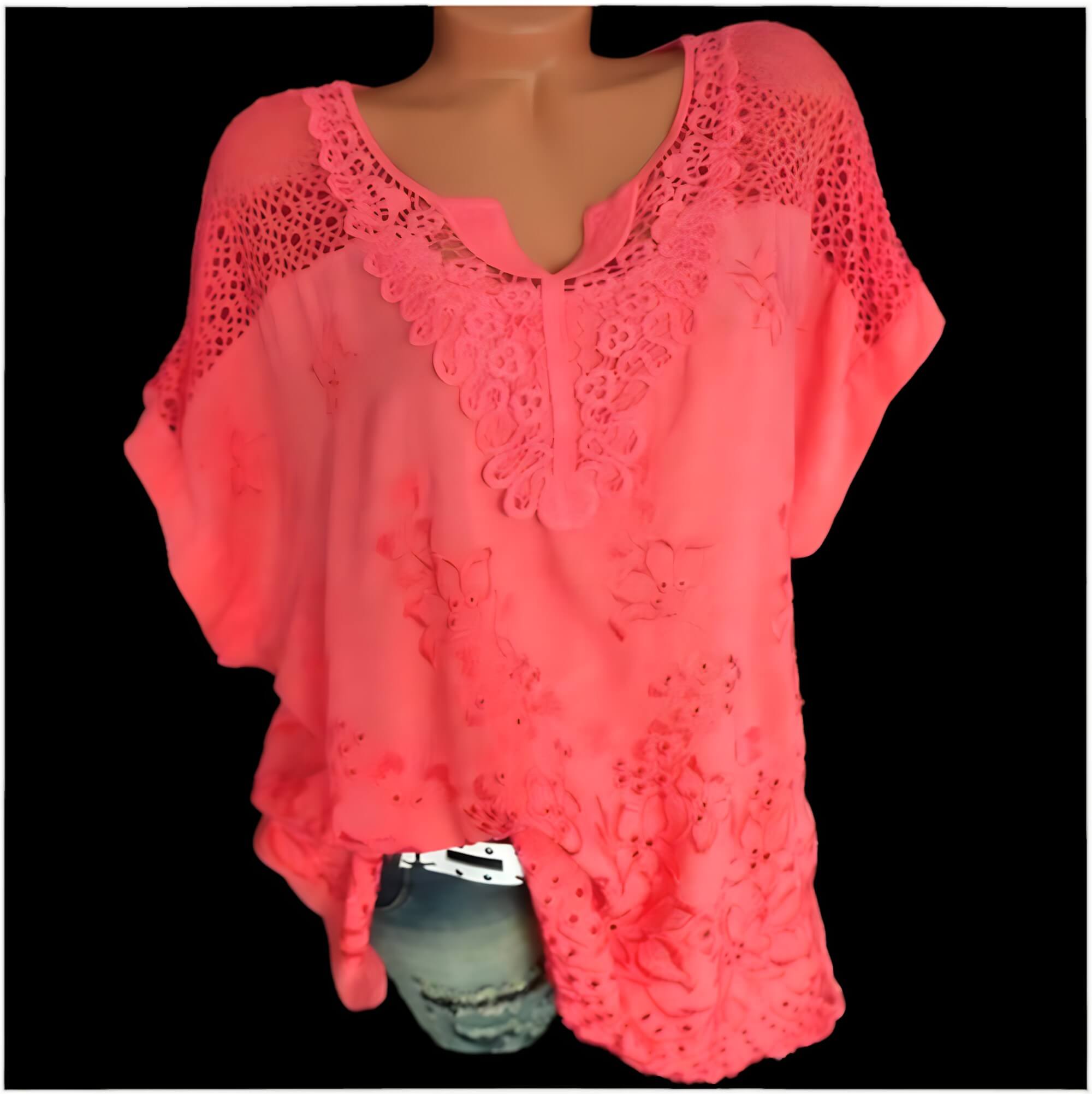 Blouse en Cachemire avec Détails en Dentelle Lantana