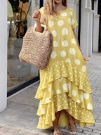 Robe Longue Á Volants Belise