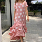 Robe Longue Á Volants Belise