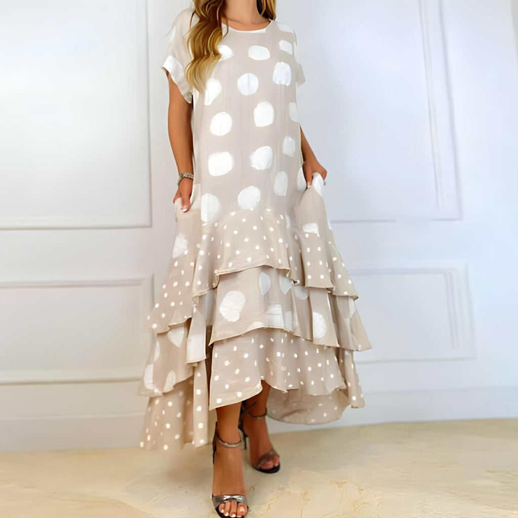 Robe Longue Á Volants Belise