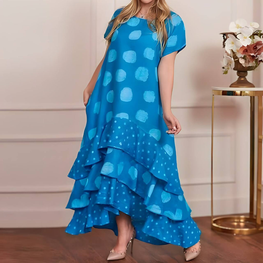 Robe Longue Á Volants Belise