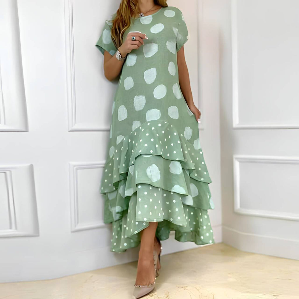 Robe Longue Á Volants Belise