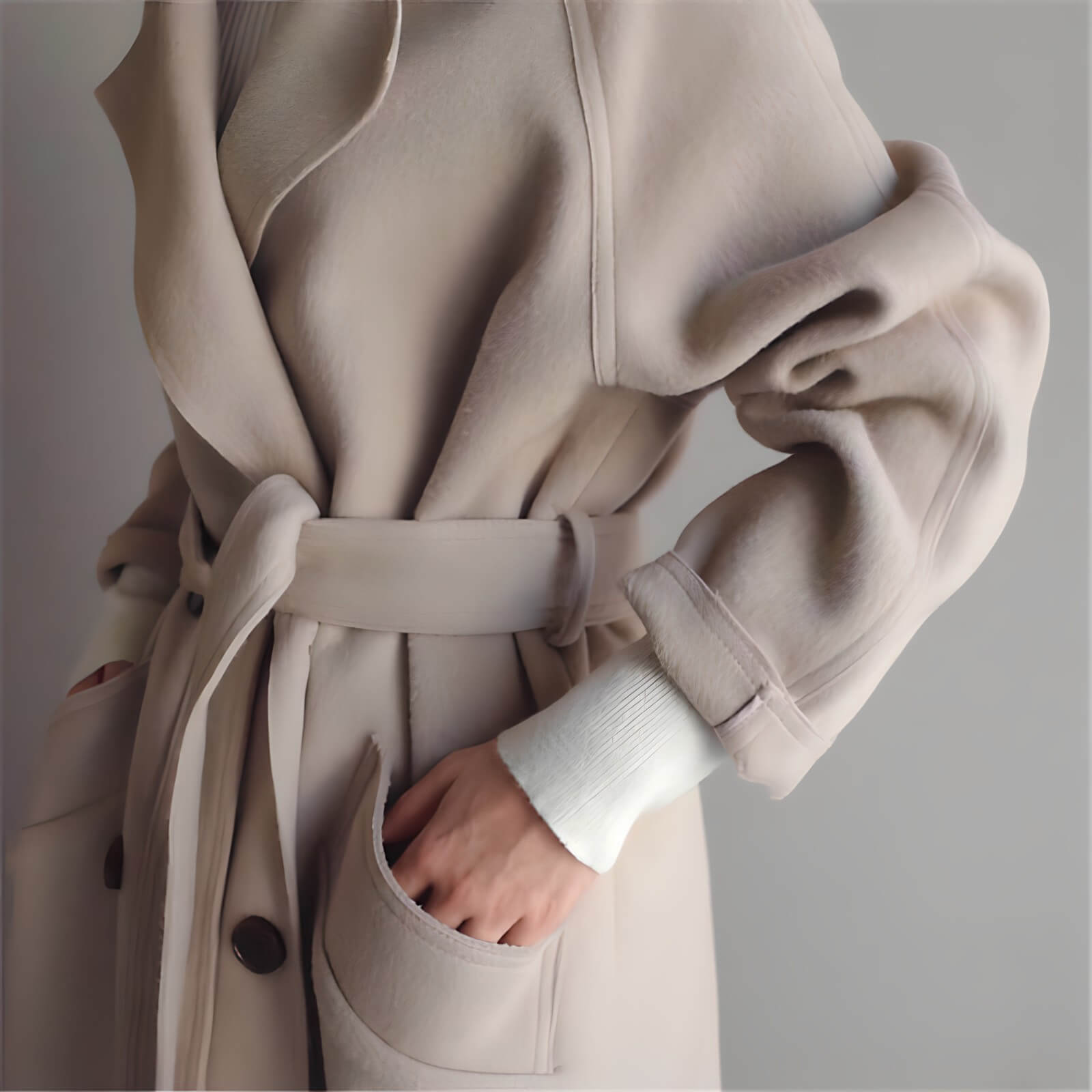 Manteau Long en Laine Foulée Ribera