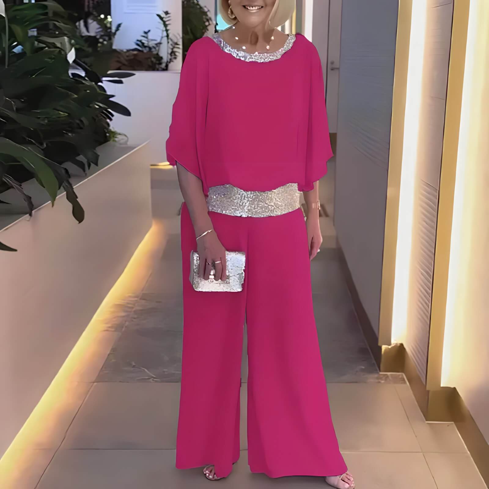 Ensemble Élégant en Chiffon Velia