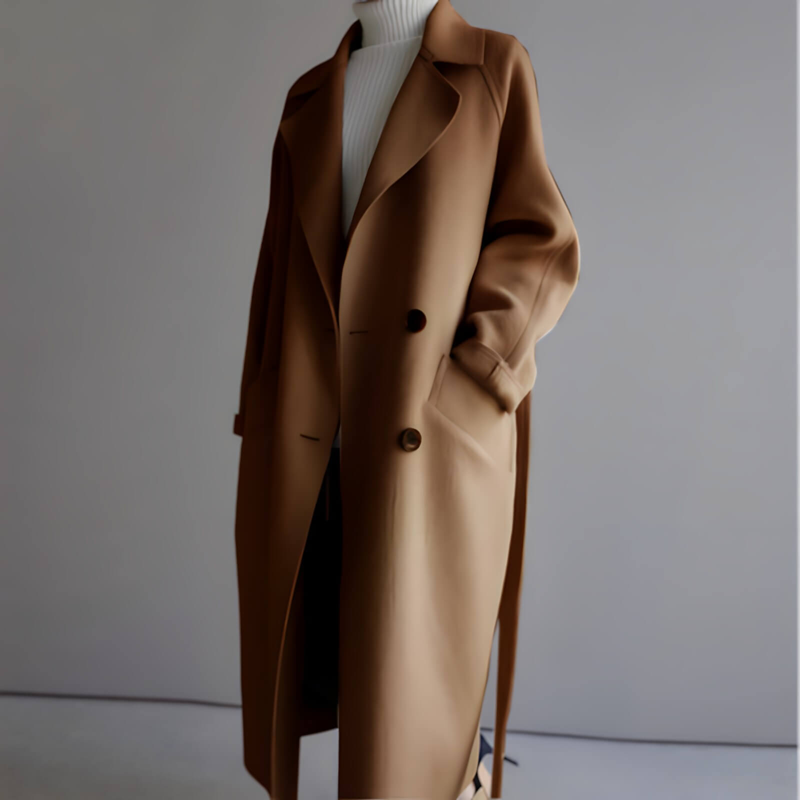 Manteau Long en Laine Foulée Ribera