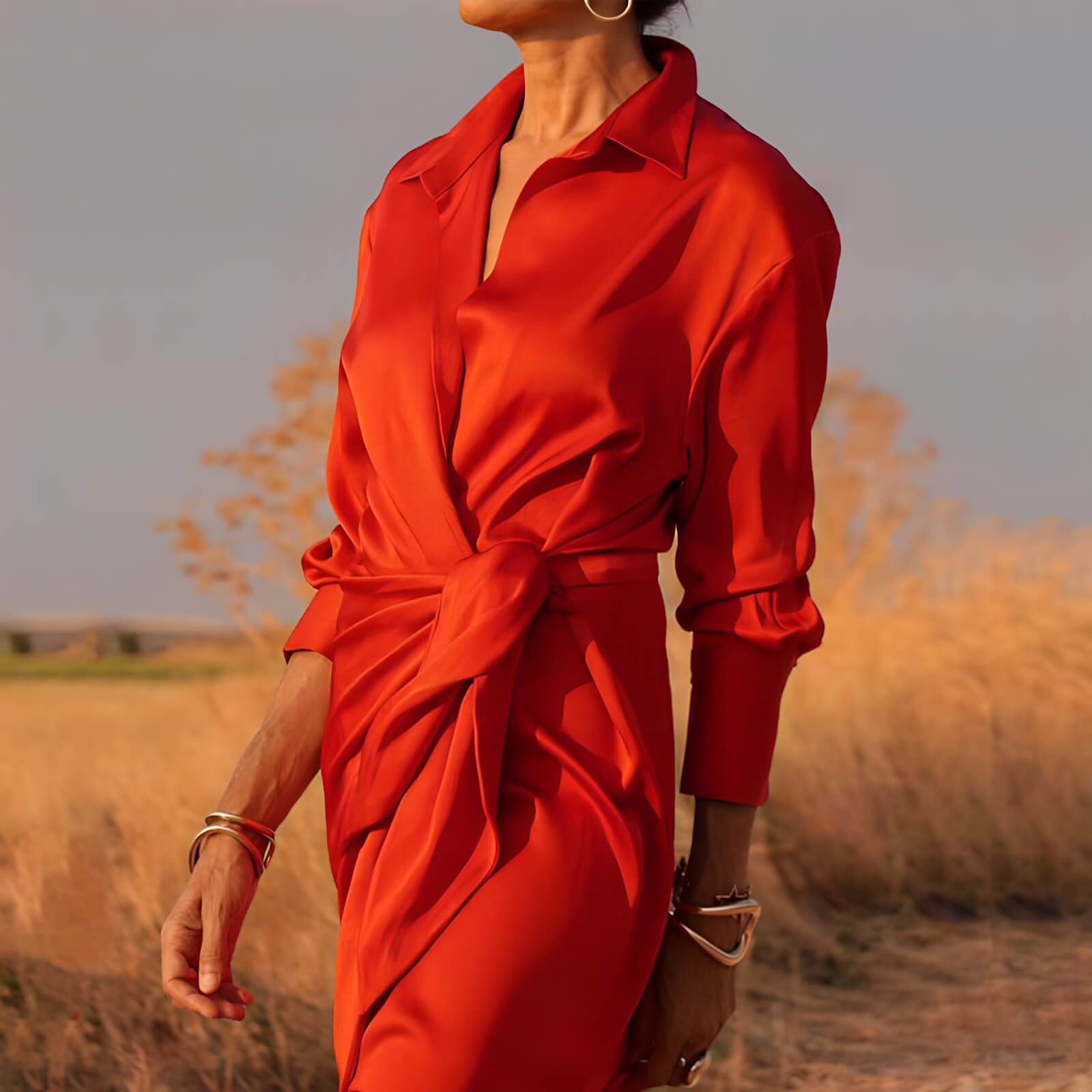 Robe Longue Portefeuille Dione