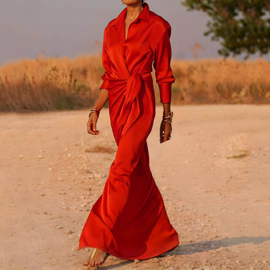 Robe Longue Portefeuille Dione