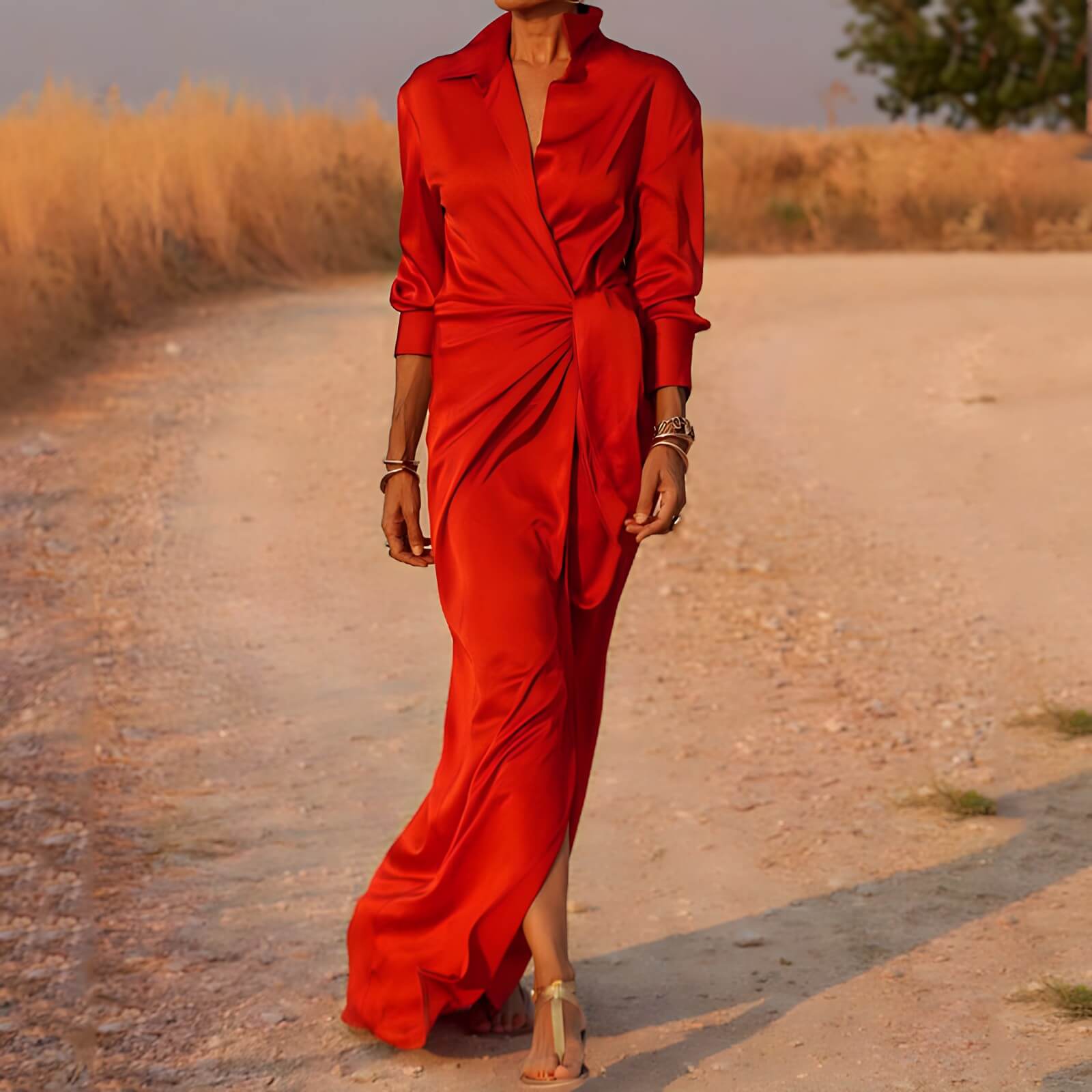 Robe Longue Portefeuille Dione