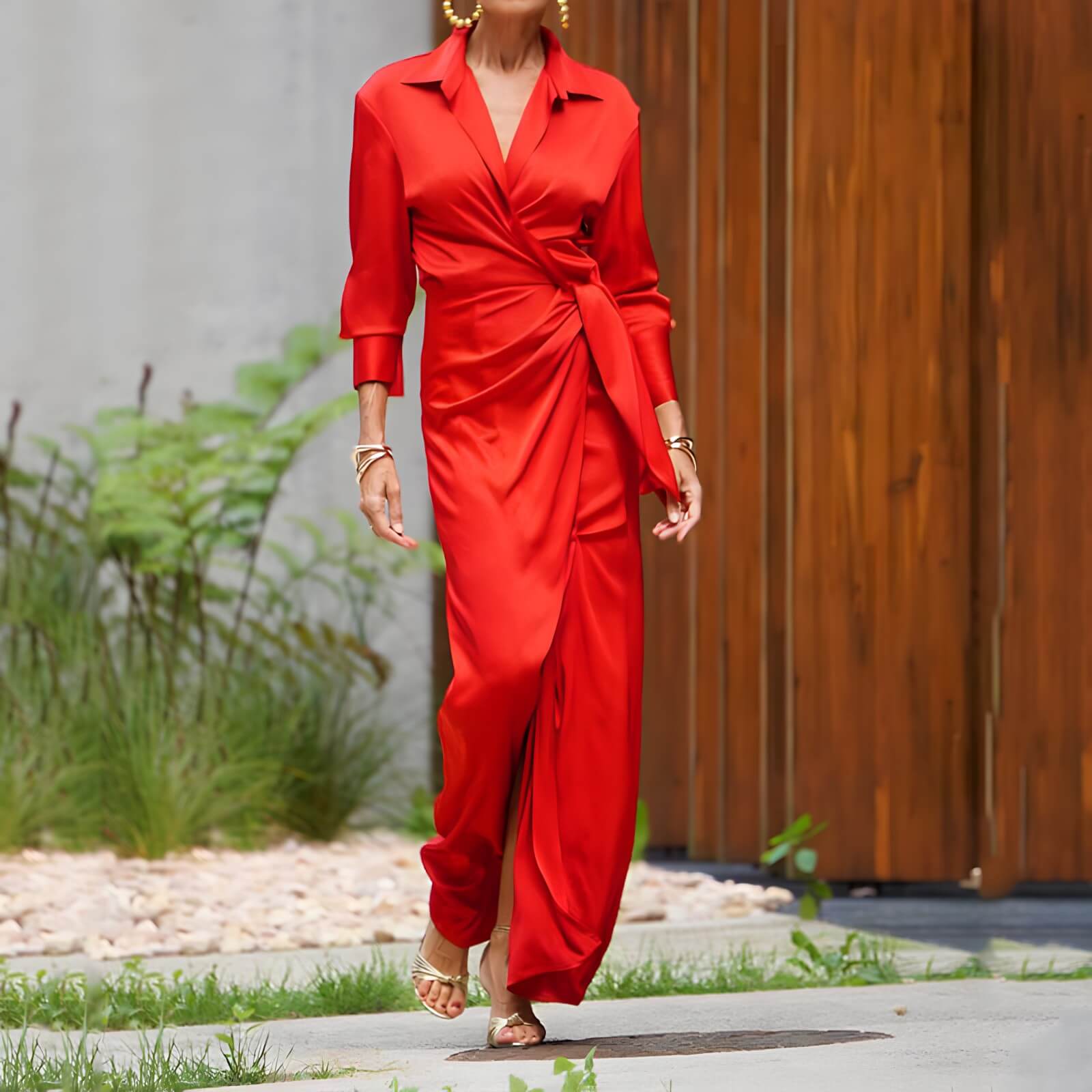 Robe Longue Portefeuille Dione