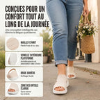 Sandales à plateforme en tricot respirant pour femme